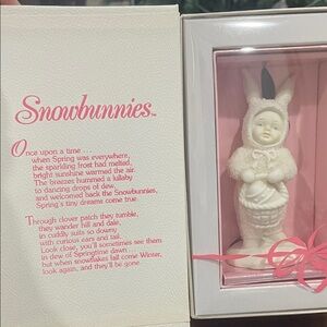 Department 56 Snowbunnies Figurine - White and Pink